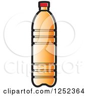 Clipart Of An Orange Water Bottle Royalty Free Vector Illustration