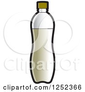 Clipart Of A Green Water Bottle Royalty Free Vector Illustration