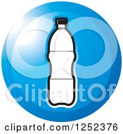 Poster, Art Print Of Round Blue Water Bottle Icon