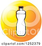 Poster, Art Print Of Round Orange Water Bottle Icon