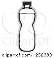 Clipart Of A Black And White Water Bottle And Gray Outline Royalty Free Vector Illustration by Lal Perera