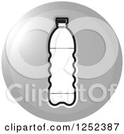 Poster, Art Print Of Round Silver Water Bottle Icon