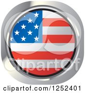 Poster, Art Print Of Round American Flag Icon
