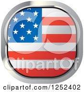 Poster, Art Print Of Square American Flag Icon