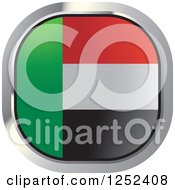Clipart Of A Square UAE Flag Icon Royalty Free Vector Illustration