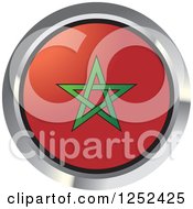 Clipart Of A Round Moroccan Flag Icon 2 Royalty Free Vector Illustration