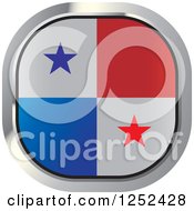 Clipart Of A Square Panama Flag Icon Royalty Free Vector Illustration