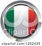 Poster, Art Print Of Round Italian Flag Icon 2