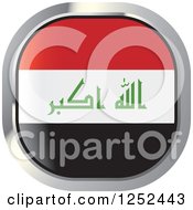 Clipart Of A Square Iraq Flag Icon Royalty Free Vector Illustration
