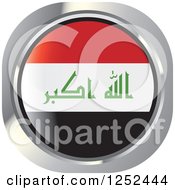 Clipart Of A Round Iraq Flag Icon Royalty Free Vector Illustration