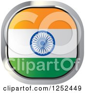 Clipart Of A Square Indian Flag Icon Royalty Free Vector Illustration by Lal Perera