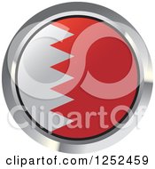 Clipart Of A Round Bahraini Flag Icon 2 Royalty Free Vector Illustration