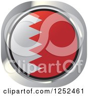 Clipart Of A Round Bahraini Flag Icon Royalty Free Vector Illustration