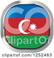 Clipart Of A Square Azerbaijani Flag Icon Royalty Free Vector Illustration