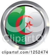 Poster, Art Print Of Round Algerian Flag Icon 2