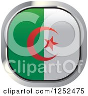 Clipart Of A Square Algerian Flag Icon Royalty Free Vector Illustration
