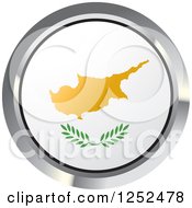 Clipart Of A Round Cyprus Flag Icon 2 Royalty Free Vector Illustration