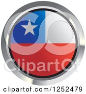 Clipart Of A Round Chilean Flag Icon 2 Royalty Free Vector Illustration