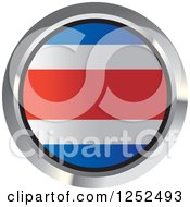 Poster, Art Print Of Round Costa Rica Flag Icon 2