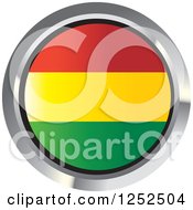 Clipart Of A Round Bolivian Flag Icon 2 Royalty Free Vector Illustration