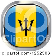 Clipart Of A Square Barbados Flag Icon Royalty Free Vector Illustration