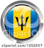 Clipart Of A Round Barbados Flag Icon 2 Royalty Free Vector Illustration