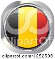 Clipart Of A Round Belgian Flag Icon Royalty Free Vector Illustration