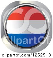 Clipart Of A Round Dutch Flag Icon Royalty Free Vector Illustration by Lal Perera