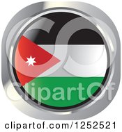 Poster, Art Print Of Round Jordanian Flag Icon 2
