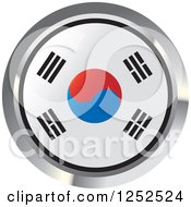 Poster, Art Print Of Round South Korean Flag Icon 2