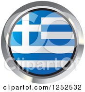 Poster, Art Print Of Round Greek Flag Icon 2