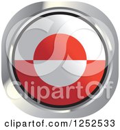 Clipart Of A Round Greenland Flag Icon Royalty Free Vector Illustration