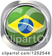 Poster, Art Print Of Round Brazilian Flag Icon