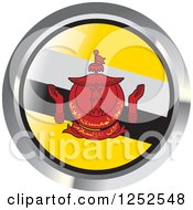 Poster, Art Print Of Round Bruneian Flag Icon