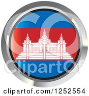 Poster, Art Print Of Round Cambodian Flag Icon 2