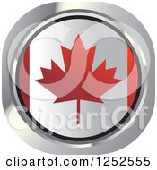 Poster, Art Print Of Round Canadian Flag Icon