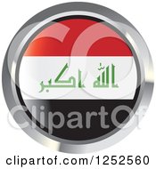Poster, Art Print Of Round Iraq Flag Icon 2