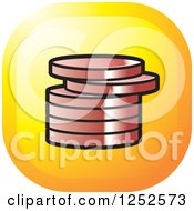 Poster, Art Print Of Stack Of Bronze Coins Icon