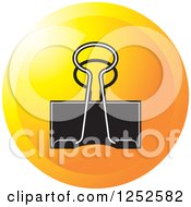 Round Orange Binder Clip Icon