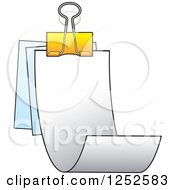 Poster, Art Print Of Binder Clip And Receipts