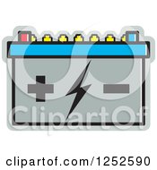 Clipart Of A Battery Royalty Free Vector Illustration by Lal Perera