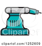 Clipart Of A Turquoise Drilling Device Tool Royalty Free Vector Illustration