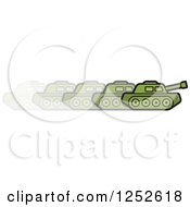 Poster, Art Print Of Green Military Tank In Motion