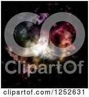 Clipart Of A Colorful Nebula Background Royalty Free Illustration