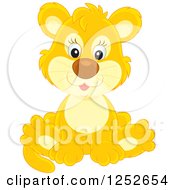 Poster, Art Print Of Cute Sitting Lion Cub