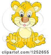 Poster, Art Print Of Cute Lion Cub Sitting