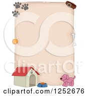Poster, Art Print Of Dog Border With A House And Prints