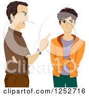 Poster, Art Print Of Mad Father Scolding His Teenage Son