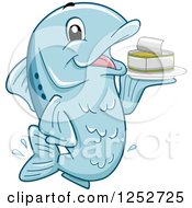 Blue Fish Holding A Can Of Sardines