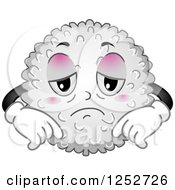 Clipart Of A Sick White Blood Cell Character Royalty Free Vector Illustration